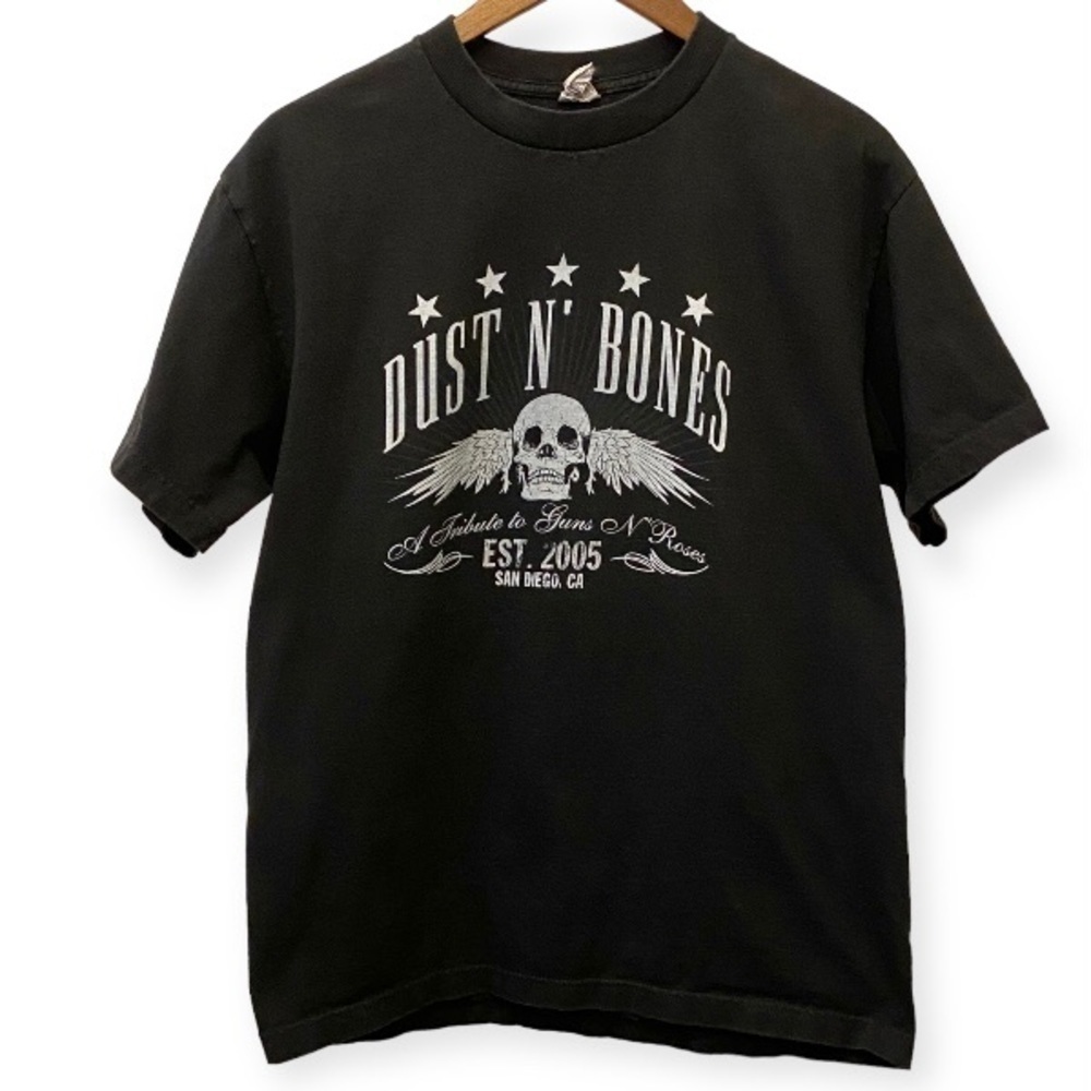 Dust & Bones T Shirt Large Tribute Band Guns N Roses Skull Rock Graphic Mens Tee